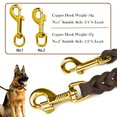 thumbnail image 2 of 4ft Dog Leash 1/2 inch Braided Leather Leash,Professional Handmade Short Leather Leash, 2 of 8