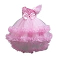 thumbnail image 2 of LOVZFMLL Jupe Princesse en Dentelle à Volants à Manches Courtes pour Femme Enfant Été Col Rond Broderie Nœud, 2 of 2