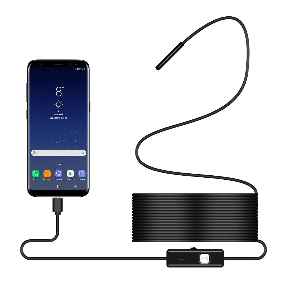 EIMELI Caméra Serpent d'Inspection Endoscope Borescope USB IP67 Étanche pour Téléphone Android PC