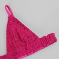 thumbnail image 4 of IROINID Balconnet Réduit pour Femmes Été Couleur Unie Style Boîte de Nuit Soutien-Gorge à Sequins, Rose Vif, 4 of 5