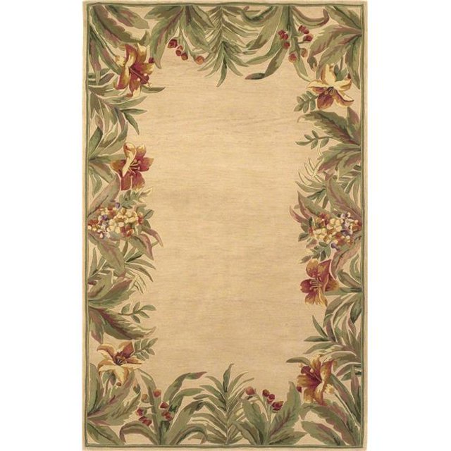 HomeRoots 352740 3 ft. 6 in. x 5 ft. 6 in. Wool Ivory Area Rug