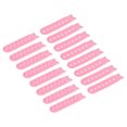 thumbnail image 1 of Unique Bargains 8 Paires de Courroies à Pression, 7 Trous, Plastique, Boucle à Pression Réglable pour Chapeau, Remplacement (Rose), 1 of 7