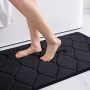 Ycandiee Memory Foam Bathroom Rugs 23.62''x15.74'', Ultra Soft & Non-Slip Bath Mat, Water Absorbent and Machine Washable Bath Carpet Rug for Shower Bathroom Floor Rugs