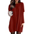 thumbnail image 1 of TJAZFJPA Robe d'Été Grande Taille pour Femmes Manches Longues Col Rond Longueur Genou Robe Slim Aguichant Décontractée Robe de Vacances Tournée Robes d'Hiver Tendance 2025 Robe de Soleil pour Femmes, 1 of 4