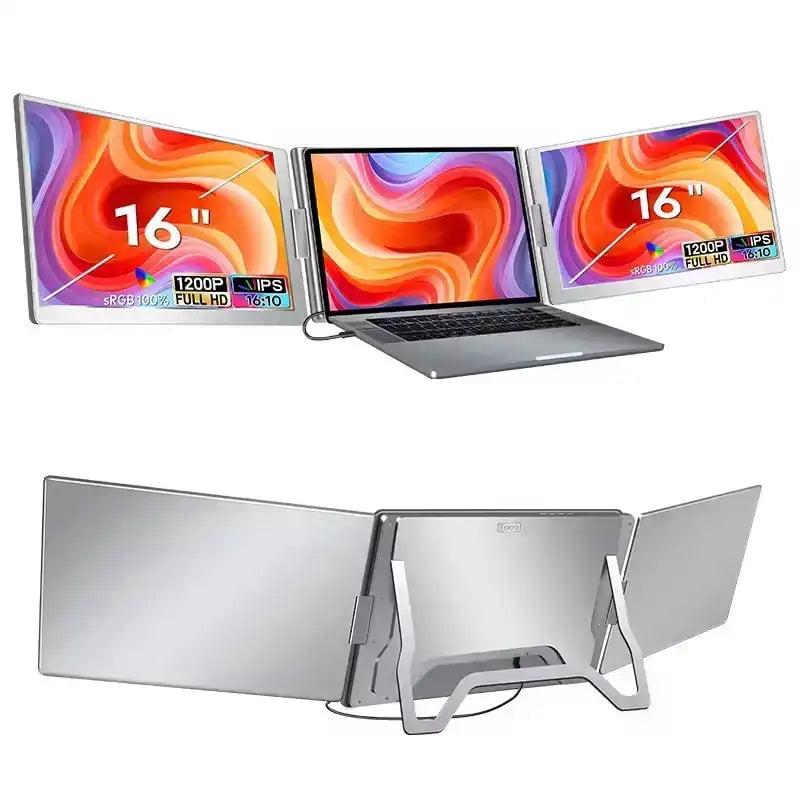 TUTT Moniteur Portable Double de 16” | Connexion par Câble Unique | Ratio 16:10 IPS, Design Autonome | Windows, MacBook | S900
