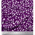 thumbnail image 1 of Soimoi Purple Poly Georgette Fabric Cow Animal Skin Print Fabric by Yard 52 Inch Wide, 1 of 3