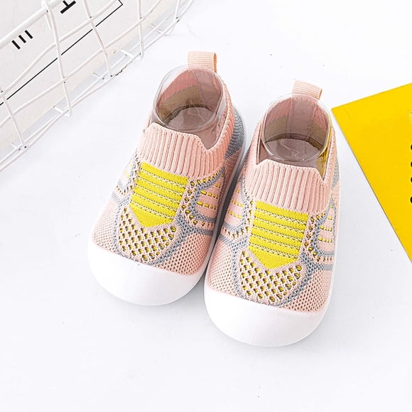 Babys First Walkers Baby Spring New Baby Knit Indoor Floor Single Shoes Non-slip Breathable Sweat Toddler Shoes