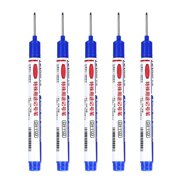 5PCS Long Head Deep Hole Marker Pens 20mm Deep Reach Markers Long Nose Marker Construction Markers Marking Tool Markers Carpenter Ink Marker Pens Metal Marking Pen 8ml Pens And Pencils Pen Extendable