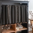 thumbnail image 3 of Valances for Windows Kitchen Curtains - Window Blackout Short Pole Pocket Curtain Panel, Suitable for Small Windows, Bathrooms, Basements Window Curtain Panels, 3 of 7