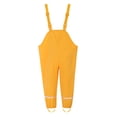 thumbnail image 1 of MIASHUI Pantalons de Pluie Imperméables à Bretelles pour Garçons et Filles, Vêtements de Pluie pour Enfants, Jaune, 5-6 Ans, 1 of 4