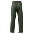 thumbnail image 5 of RKSTN Cargo Pants for Men Drawstring Solid Color Casual Multiple Pockets Trousers Outdoor Fitness Pants with Pockets, 5 of 5