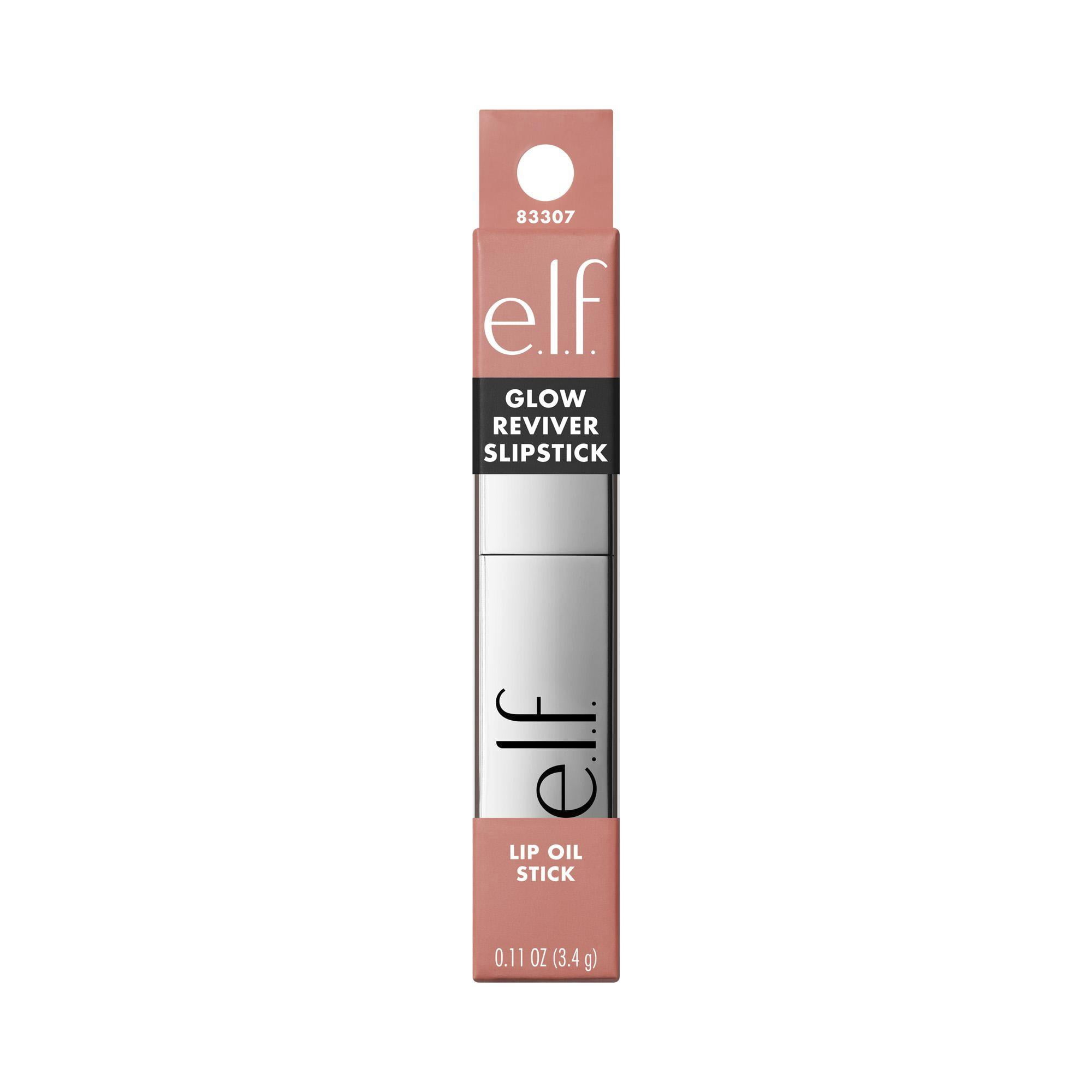 e.l.f. Cosmetics Glow Reviver Lip Oil Stick, Rose Latte, 3.4 g
