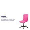 thumbnail image 2 of Mid-Back Pink Quilted Vinyl Swivel Task Chair, 2 of 9