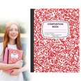 thumbnail image 2 of ZTTD 1 Pack Composition Notebook Wide Ruled Bulk, 200 Pages (100 Sheets), 9-3/4 x 7-1/2", Hard Cover Wide Ruled Notebook Bulk, Marble Composition Notebooks, Bulk S-chool Notebooks, 2 of 9