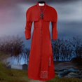 thumbnail image 2 of Huanglei Medieval Priest Costume For Men Gothic Robe Church Father Outfit Role Play Costume, 2 of 3