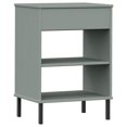 thumbnail image 5 of vidaXL Armoire Console avec Pieds en Métal Gris Bois Massif Pin OSLO, 5 of 5