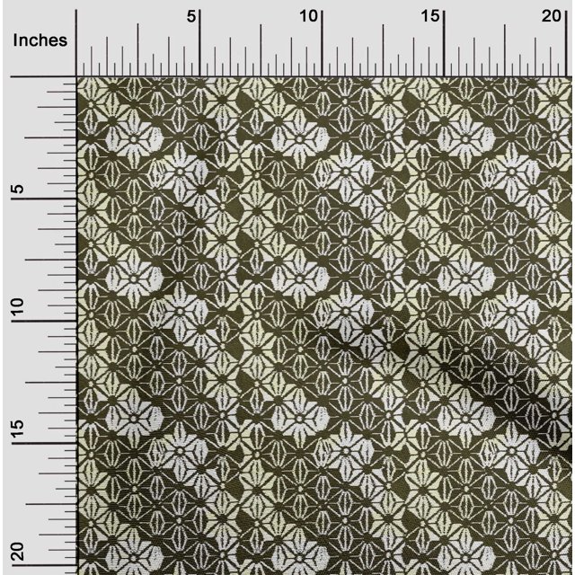oneOone Silk Tabby Fabric Check Kasuri Print Fabric BTY 42 Inch Wide