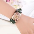thumbnail image 2 of HBFAGFB Montre pour Femme Quartz Bracelet en Cuir Rectangulaire Montre Numérique Colorée Robe Mignonne g, 2 of 4