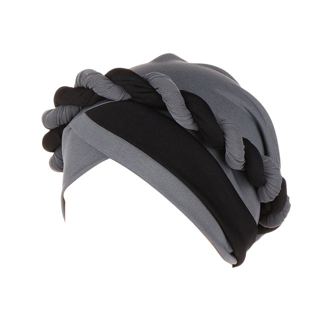 Turban Tressé pour Femmes Chapeau Bonnet de Cancer Foulard Couvre-Chef