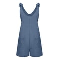 thumbnail image 4 of Styesk Shorts pour Femmes Mode Femme Été Uni Poche Décontracté Sans Manches Combinaison à Bretelles, 4 of 7
