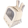 thumbnail image 3 of Pet Carrier Backpack, PU Cat Backpack Portable Ventilated Large Capacity Comfortable  For Outdoor For Cycling, 3 of 8