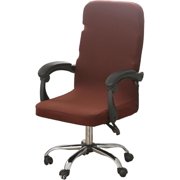 Office Chair Covers,Stretch Modern Computer Rotating Chair Cover with Zipper,for Home Office Desk Computer Chair(Coffee,L)