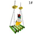 thumbnail image 2 of Bangcool Parrot Cage Toy Hanging Colorful Bird Perch Swing Parrot Chew Toy for Christmas, 2 of 10