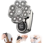 Bawldy 9.0 Shaver - 9D Head Shaver for Bald Men, Bawldy Pro Electric Shavers Kit, IPX7 Waterproof Razors for Mens Bald Head Shaving and Body Trimming (Silver)