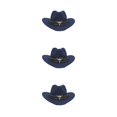 thumbnail image 2 of Decodeary Western Outback Cowboy Hat Channel Inner Cowboy Classic Hat Large Brim Provides dark blue 3Set, 2 of 6