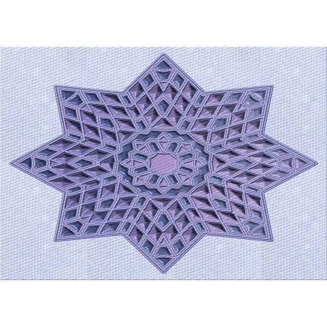 Ahgly Company Machine Washable Indoor Rectangle Transitional Periwinkle Purple Area Rugs, 8' x 12'