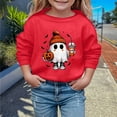 thumbnail image 2 of GDREDA Chandails à Capuchon Tendance pour Filles Chandails pour Enfants Stylés Mignons Imprimés Col Rond Manches Longues pour Usage Quotidien Rouge,11-12 Ans, 2 of 4