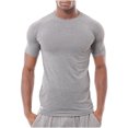 thumbnail image 1 of Birdeem Shirts for Men Mens Summer Solid Color Fitting Sport Train Short Sleeved Round Neck Shirts, 1 of 8