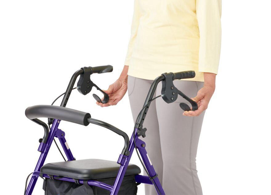 Medline Basic Rollator with 6" wheels, Purple