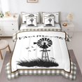 thumbnail image 1 of YST Rustic Farmhouse Grid Comforter Set, 7-Piece, Twin Size, Polyester, 1 of 5