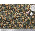 thumbnail image 2 of Soimoi Polyester Crepe Fabric Cactus,Leaves & Tropical Flower Floral Print Sewing Fabric Yard 52 Inch Wide, 2 of 3