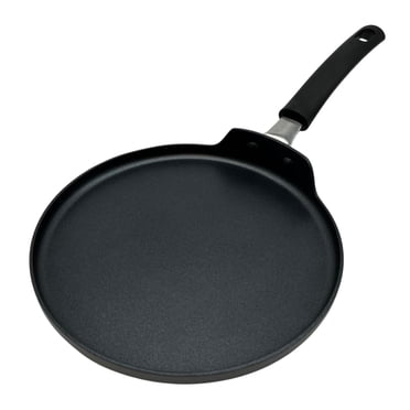 Starfrit La Forge Classic Crêpière 24cm (9,5"), Idéal pour Crêpes Fines, Dosas, Chapatis, Parathas, Aluminium Forgé Antiadhésif, Va au Four, Noir