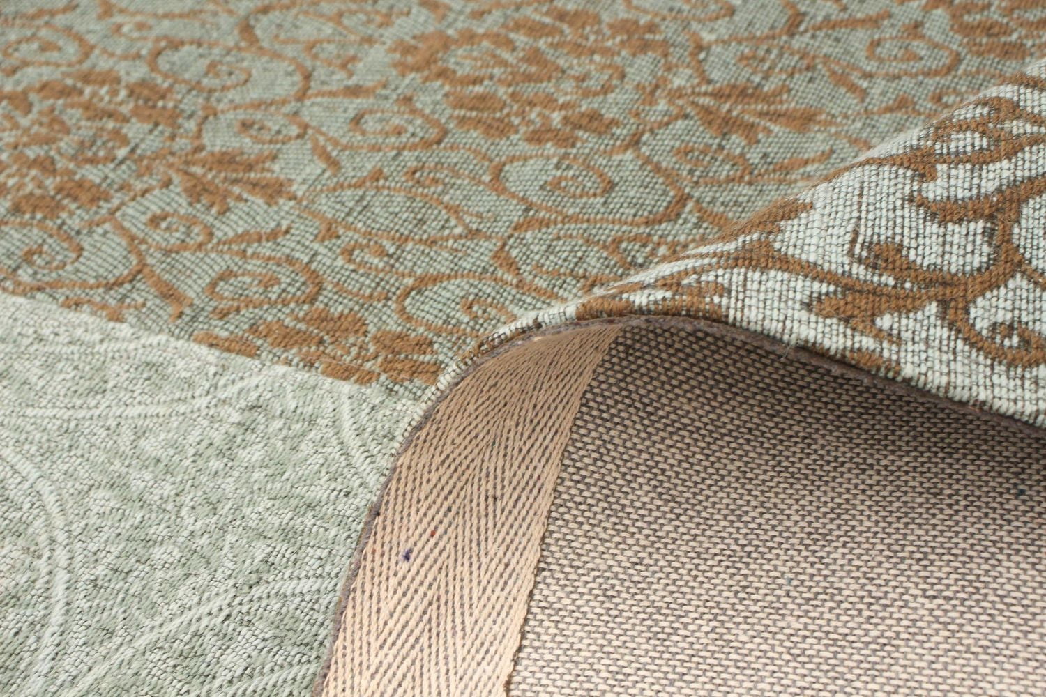 ECARPETGALLERY 3'10" x 5'11" Transitional Collage Handmade Area Rug for Living Room, Dining Room and Bedroom Blue