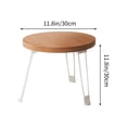 thumbnail image 2 of RKSTN Wooden Small Round Tables Small Table Foldable Sofa Side Table Mobile Small Round Table Small Household Dining Table Outdoor Household, 2 of 5
