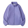 thumbnail image 1 of Dvkptbk Women Solid Color Jacket Stand-up Collar Jacket Outdoor Plus Size Hooded Raincoat water Windproof coat, 1 of 5