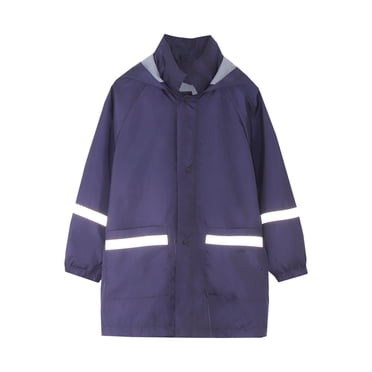 AJIWYH Poncho de Pluie Imperméable, Manteau de Pluie à Boutons pour Garçons et Filles avec Capuche Coupe-Vent Imperméable pour Enfants à Manches Longues, Trench à Capuche (Marine, 6-7 Ans)
