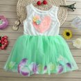 thumbnail image 2 of Ketyyh-chn99 Robe de Fête pour Filles Robes de Pâques Élégantes Princesse Plissée Taille Haute Évasée Ligne A Robe de Fête de Pâques Robe d'Été Vert, 2-3 Ans, 2 of 4