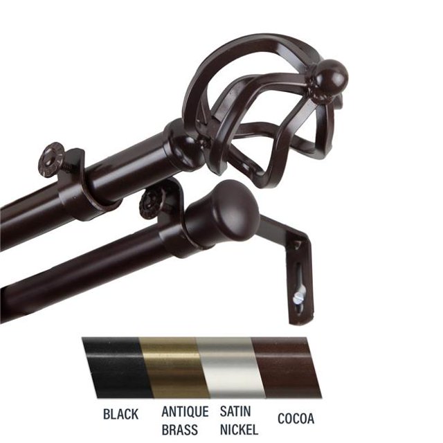 Central Design 4742-997 Giro Tringle à Rideaux Double 0,81 Po, 120-170 Po - Cacao