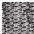thumbnail image 4 of Soimoi Gray Poly Georgette Fabric Mountains & Text Print Fabric by the Yard 52 Inch Wide, 4 of 5