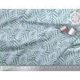 thumbnail image 2 of Soimoi Blue Velvet Fabric Pine Leaves Printed Fabric 1 Yard 58 Inch Wide, 2 of 3