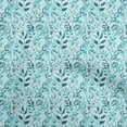 thumbnail image 1 of oneOone Cotton Cambric Turquoise Blue Fabric Florals Craft Projects Decor Fabric Printed By The Yard 56 Inch Wide, 1 of 4