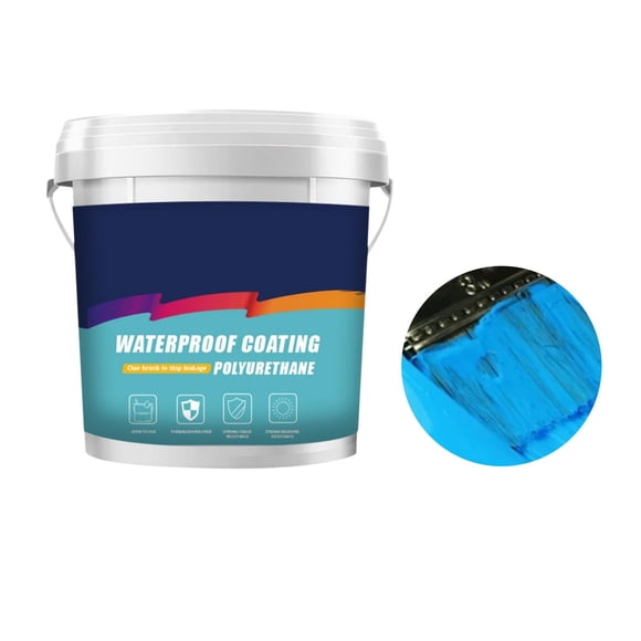 Polyurethane Waterproof Coating - 300ml Water-Based Leak Repair Sealant for Roofs, Walls, Concrete, Metal & Wood - DIY Crack & Hole Filler - Exterior Protection Against Rain & Moisture
