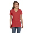 thumbnail image 2 of Hanes T-Shirt à Col en V Nano-T pour Femmes, 2X, Rouge Vintage, 2 of 5