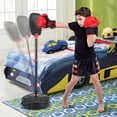 thumbnail image 2 of Costway Sac de Frappe pour Enfants avec Support Hauteur Ajustable Équipement de Boxe avec Gants, 2 of 9