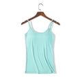 thumbnail image 5 of Hiiyo Women's Spaghetti Strap Camisole with Built-In Bra Summer Tank Top, Sizes XXL, 5 of 5
