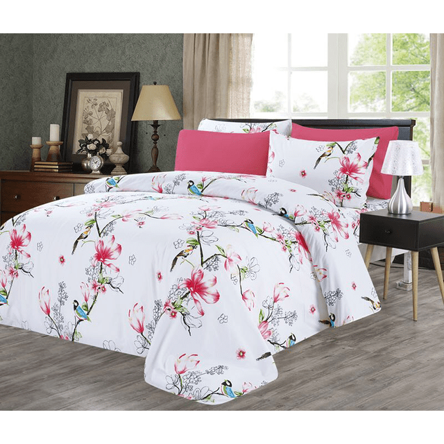 Ensemble de Draps Imprimés 6 Pcs Hotel Club 1200 Ultra Doux (Simple, Hawaii)